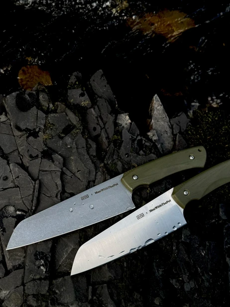 men with the pot chef knife